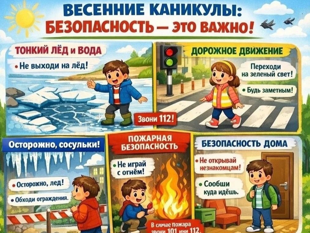 Весенние каникулы: безопасность - это важно! 
