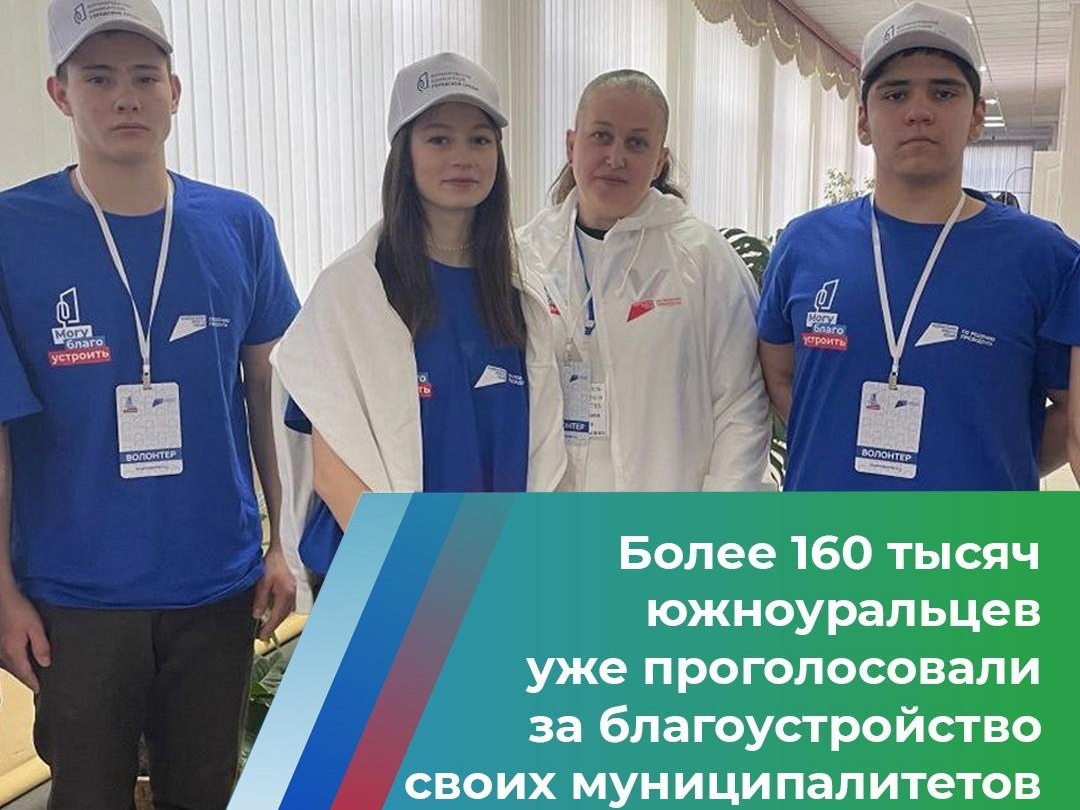 С 15 по 17 марта за новые объекты благоустройства проголосовали 160 658 жителей Челябинской области